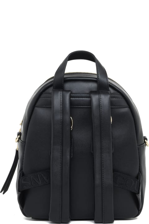 Versace Jeans Couture Leatherette Backpack With Logo Detail