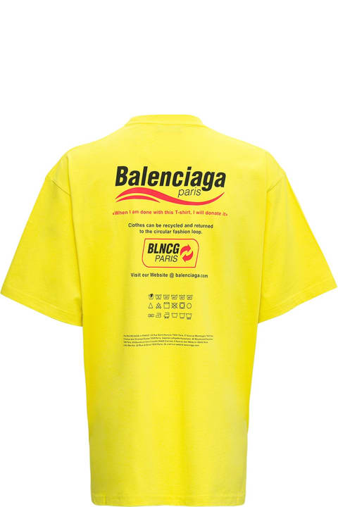 Yellow Cotton T-shirt With Boxy Print