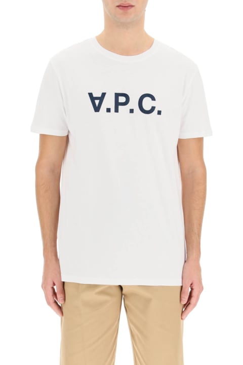 A.P.C. Flocked Vpc Logo T-shirt - Heathered grey