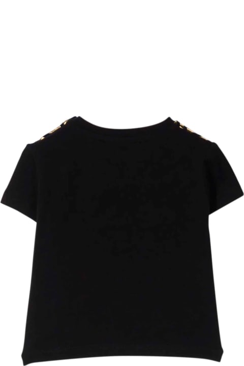 Versace Black And Gold Newborn T-shirt Kids - Blu e Nero