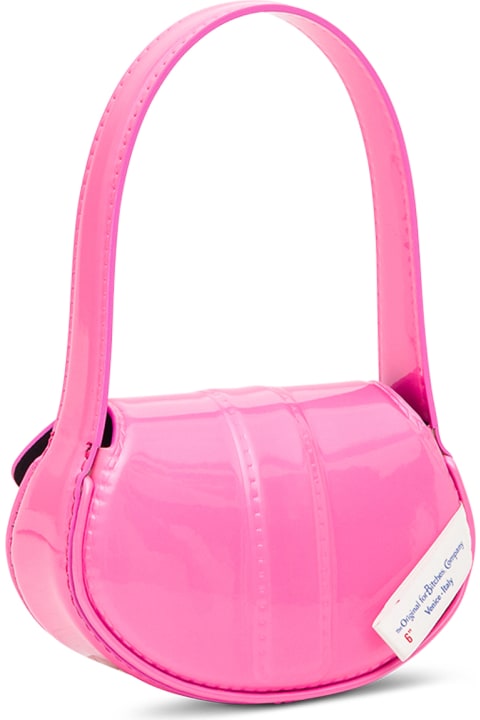 Forbitches High Frequency Shoulder Bag In Pink Patent Leather - Yellow