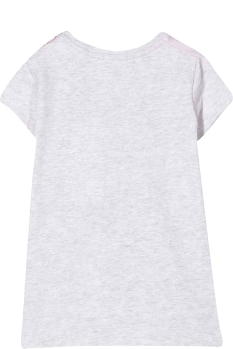 Molo White Dress T-shirt Model With Multicolor Print - Multicolor