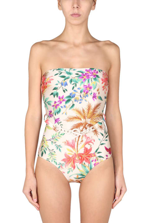 Zimmermann Swimsuit With Floral Pattern - Terracotta floral