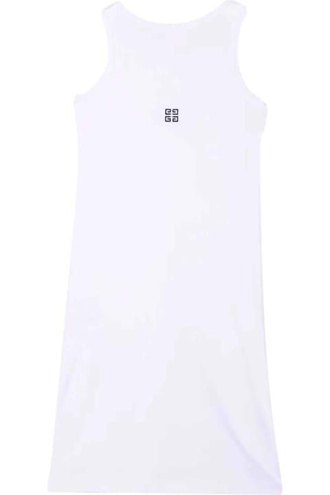 Givenchy White Dress With Logo - Rosso