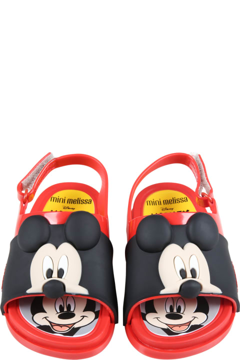 Melissa Multicolor Sandals For Boy With Mickey Mouse - Multicolor