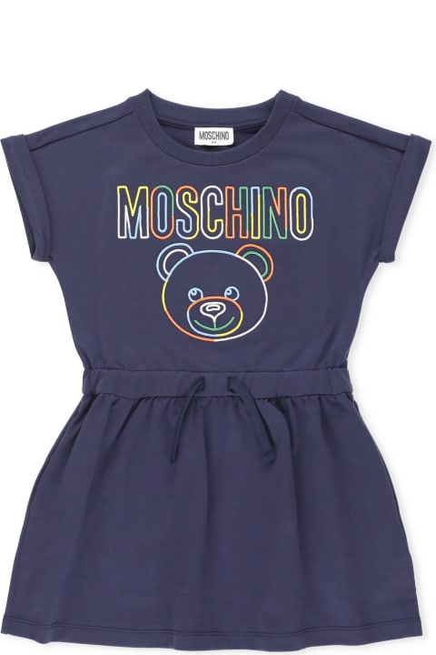 Moschino Embroidered Teddy Dress - Nero