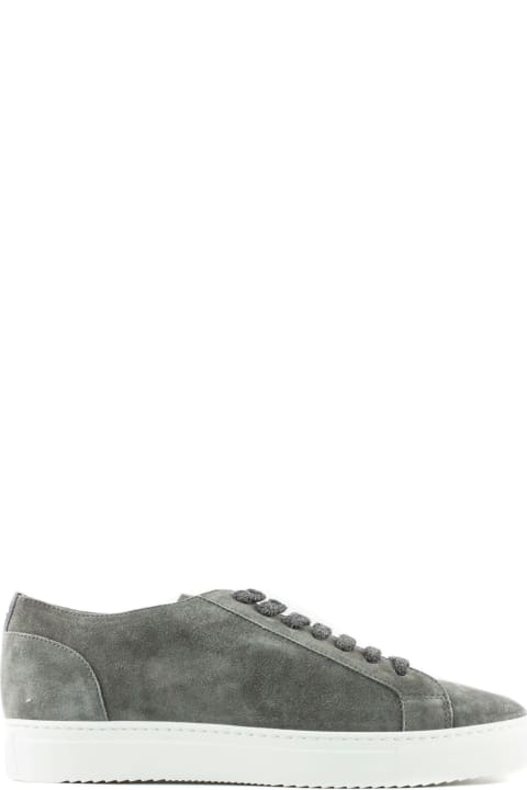Doucal's Grey Suede Sneakers - Old Black
