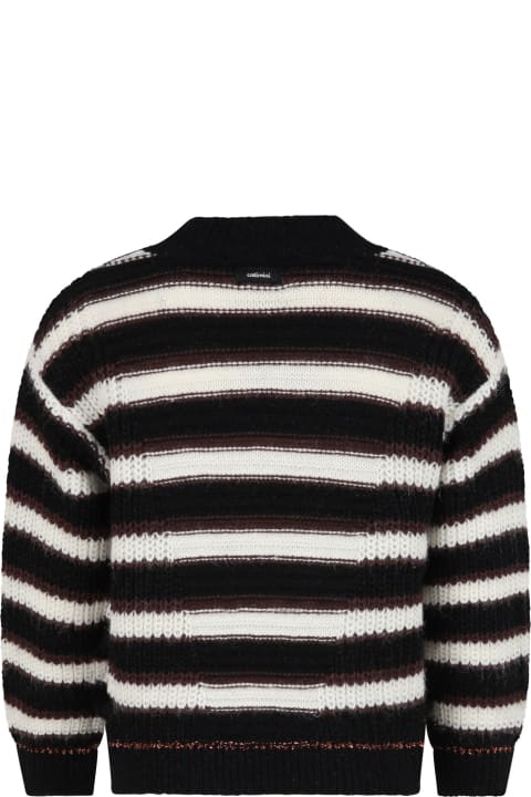 Black Sweater For Girl With Stripes