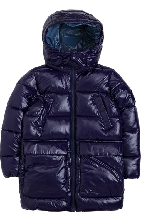 Save the Duck Dixon Blue Quilted Nylon Down Jacket - Red