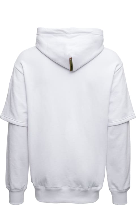 Evisu White Cotton Evisu X Sfera Ebbasta Hoodie  With Logo - Grey