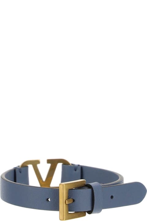 Valentino Garavani Leather Bracelet - Nero