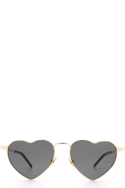 Saint Laurent Eyewear Sl 301 Gold Sunglasses - Black Black Smoke