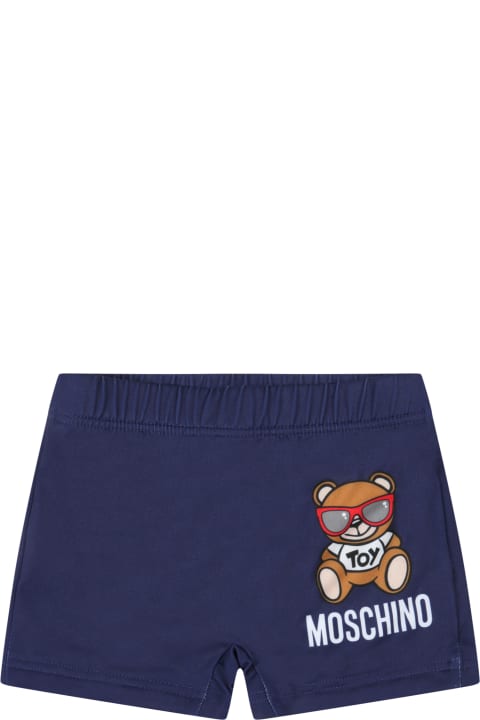 Blue Swimsuit For Baby Boy With Teddy Bear
