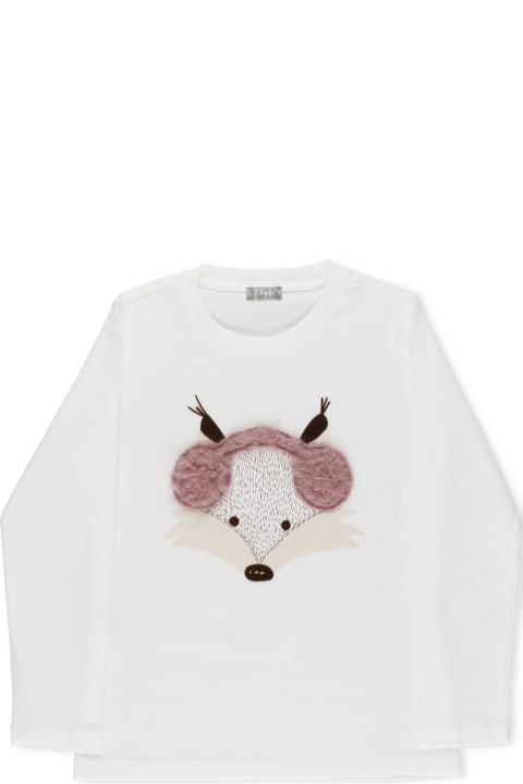 Il Gufo T-shirt With Printed Fox - Verde