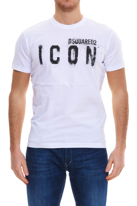 Dsquared2 Icon Spray T-shirt - BLACK WHITE (Black)