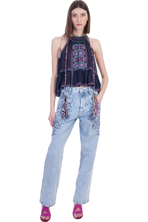 Cornelia Topwear In Blue Cotton