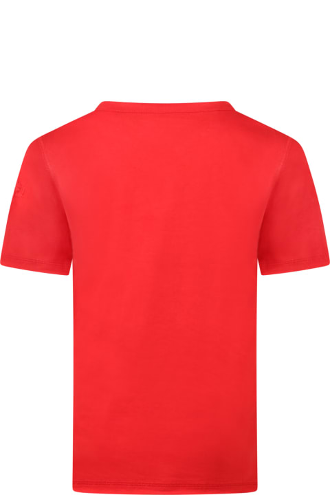Red T-shirt For Boy With Skull