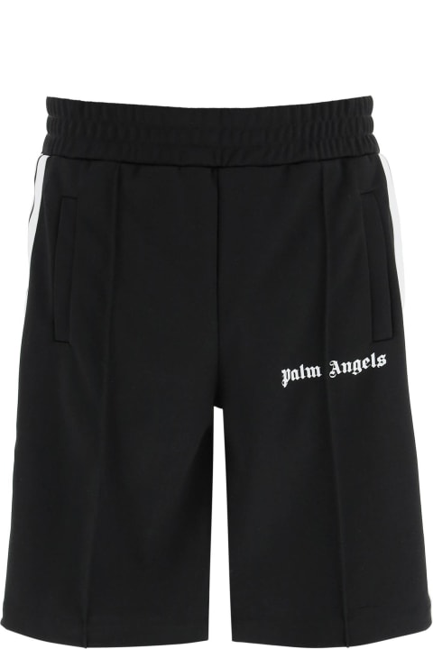 Palm Angels Short Trackpants - Navy Blue/White