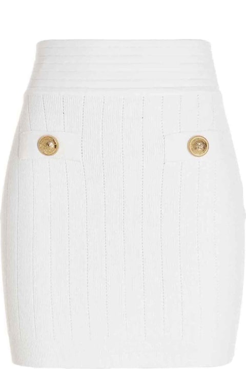 Balmain Skirt - White gold