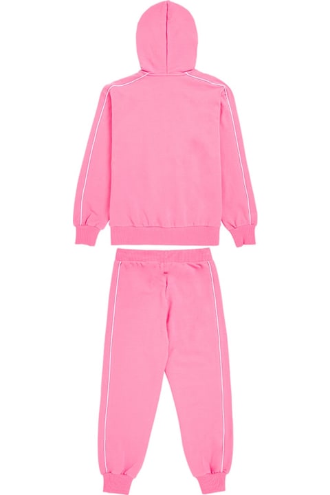 Pink  Cotton Hoodie And Jogger Suit