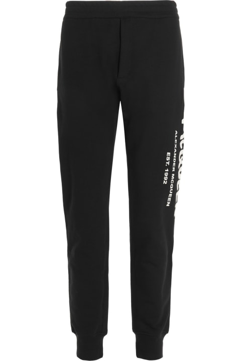 Alexander McQueen Sweatpants - Black/trasparent