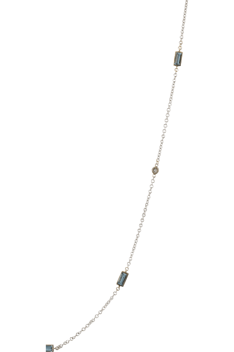 Lo Spazio Aquamarine and Diamond Necklace