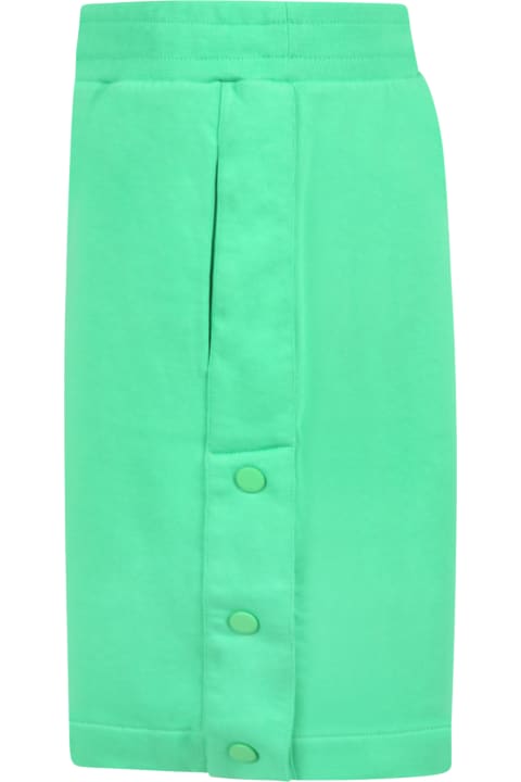 Green Short For Kids With Logo