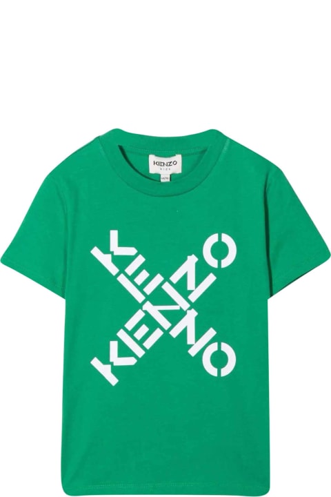 Green T-shirt With White Print