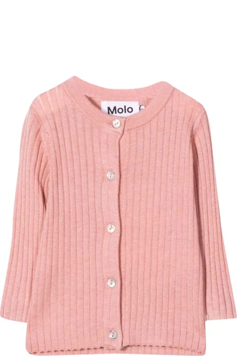 Molo Kids Baby Girl Pink Cardigan - Multicolor