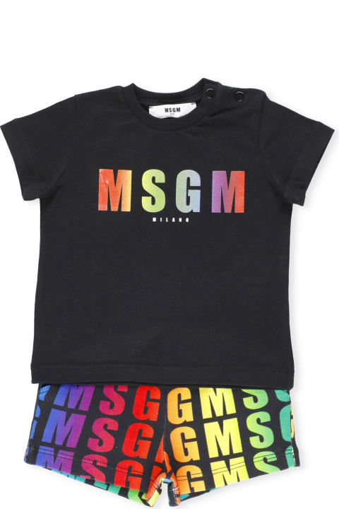 MSGM Loged Two Pieces Set - Light Blue