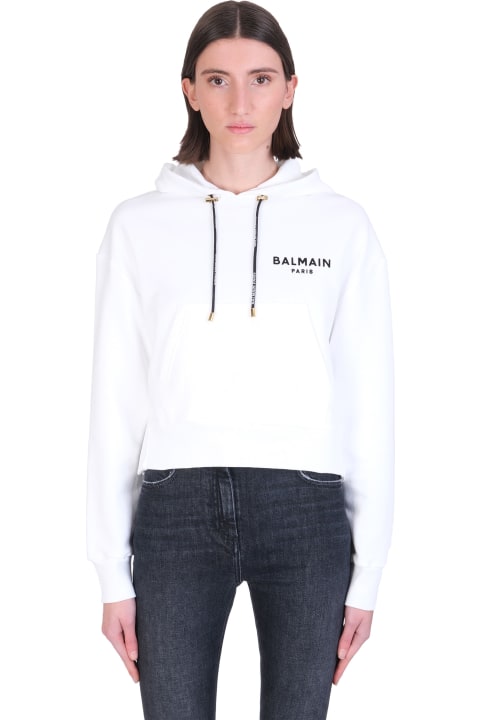 Sweatshirt In White Cotton