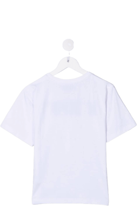 Moschino Maxi T-shirt Addition With Logo - Bianco