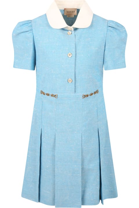 Light-blue Dress For Girl