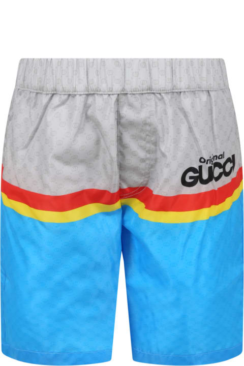 Multicolor Swimsuit For Boy With Logo