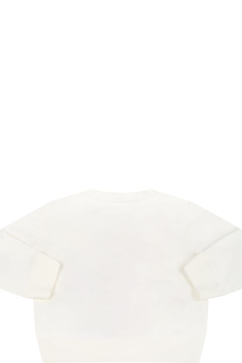 Stella McCartney Kids Ivory Sweatshirt For Baby Girl With Strawberry - Multicolor