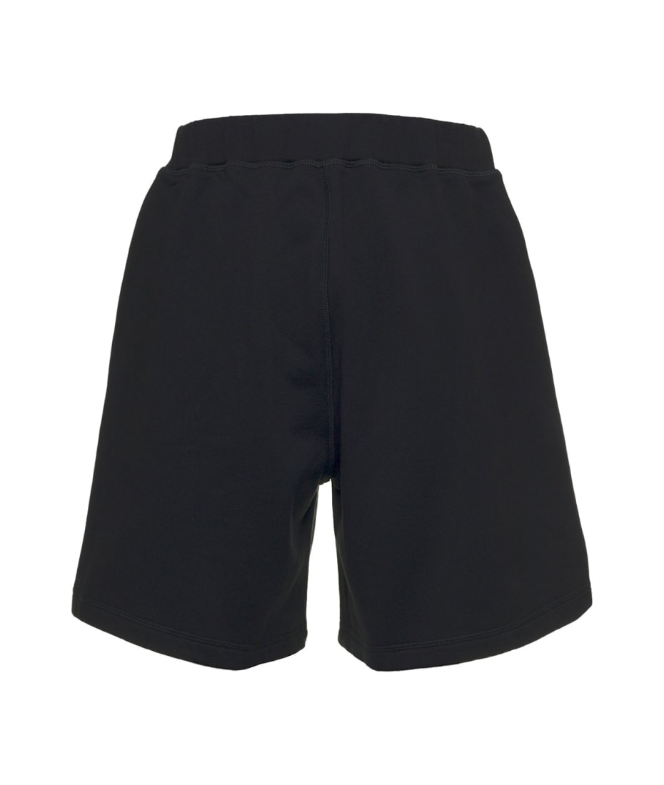 Dsquared2 Black Jersey Shorts With Logo Print | italist