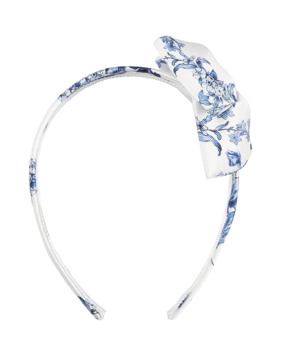 Monnalisa White Hairband For Girl With Flowers - White