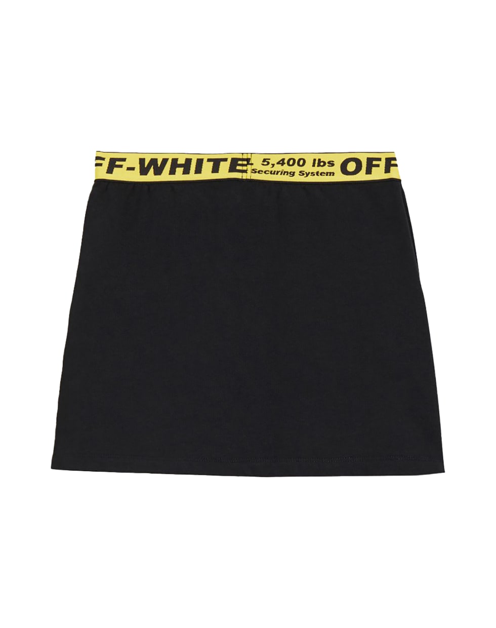 Off-White Black Skirt For Girl With Logos - Giallo e Nero