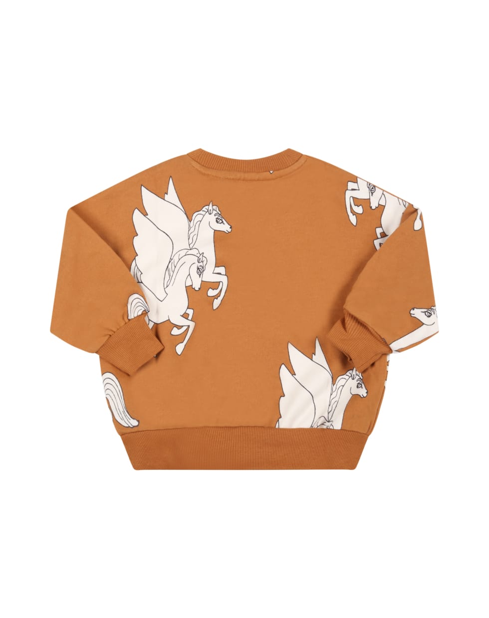 Mini Rodini Brown Sweatshirt For Babykids With Pegasus - Brown