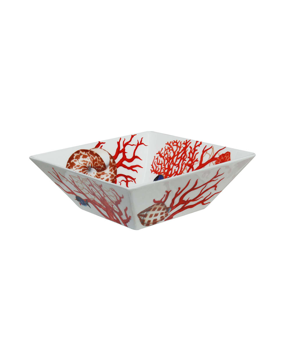Taitù Medium Squared All-Purpose Bowl - Mare Collection - Coral Red