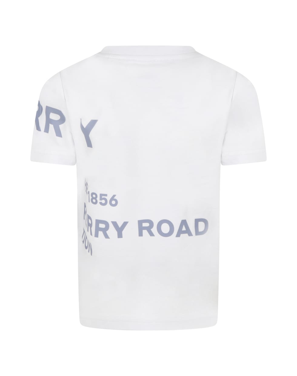 Burberry Gray T-shirt For Kids With Gray Logo - Grey