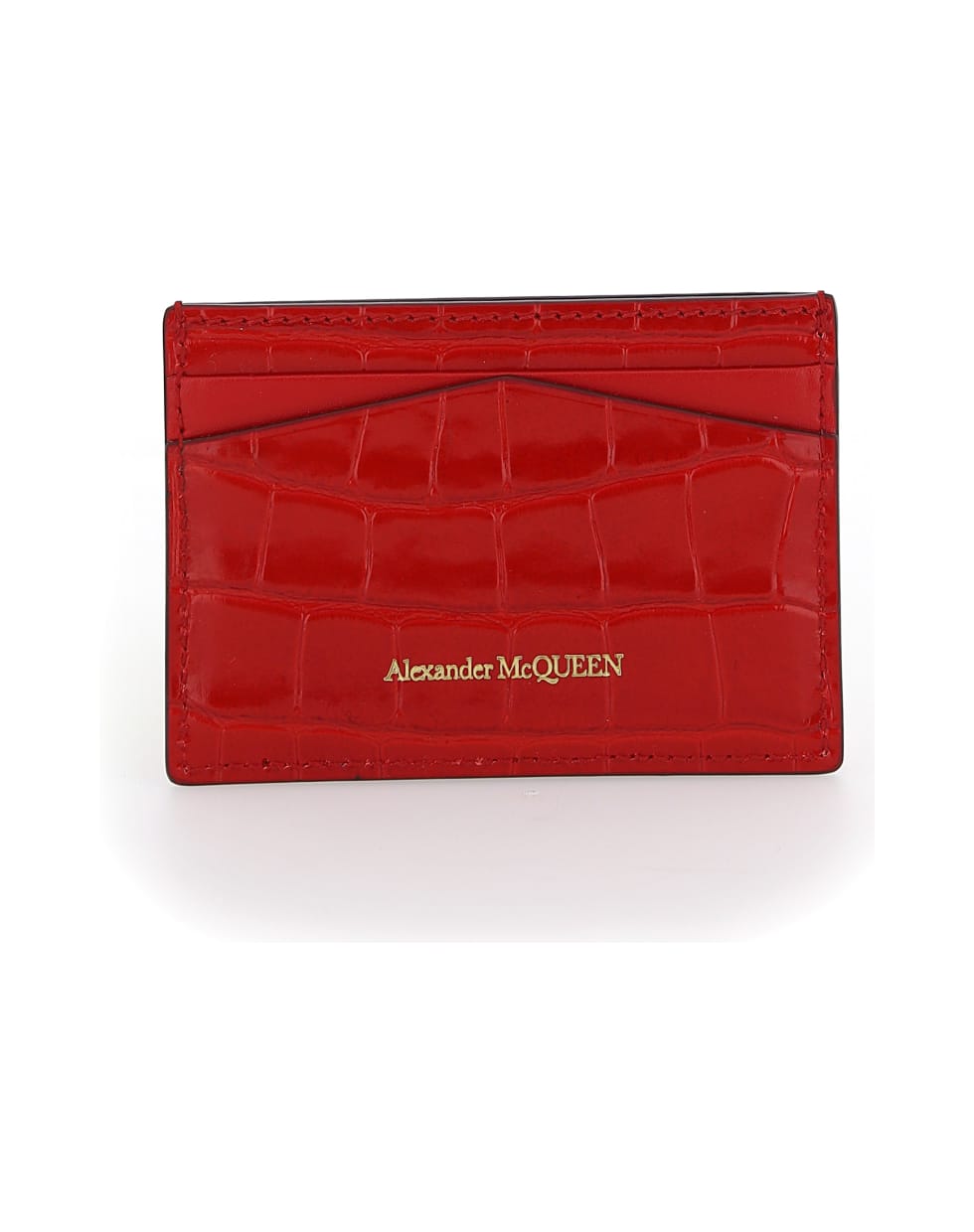 Alexander McQueen Card Holder - Deep red