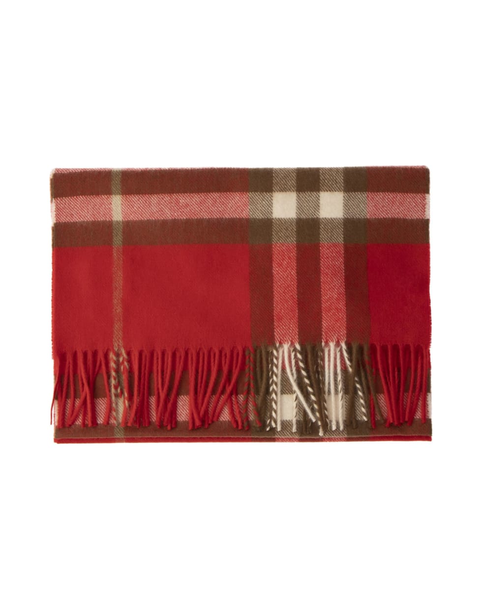 Burberry The Classic Check Cashmere Scarf - Red