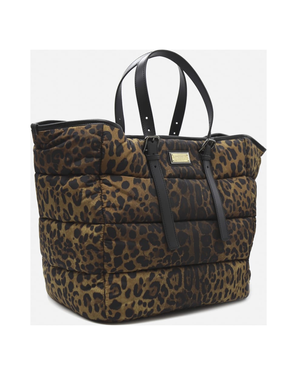 Best price on the market at italist | Dolce & Gabbana Sicily Bag In Nylon  With All-over Leo Print
