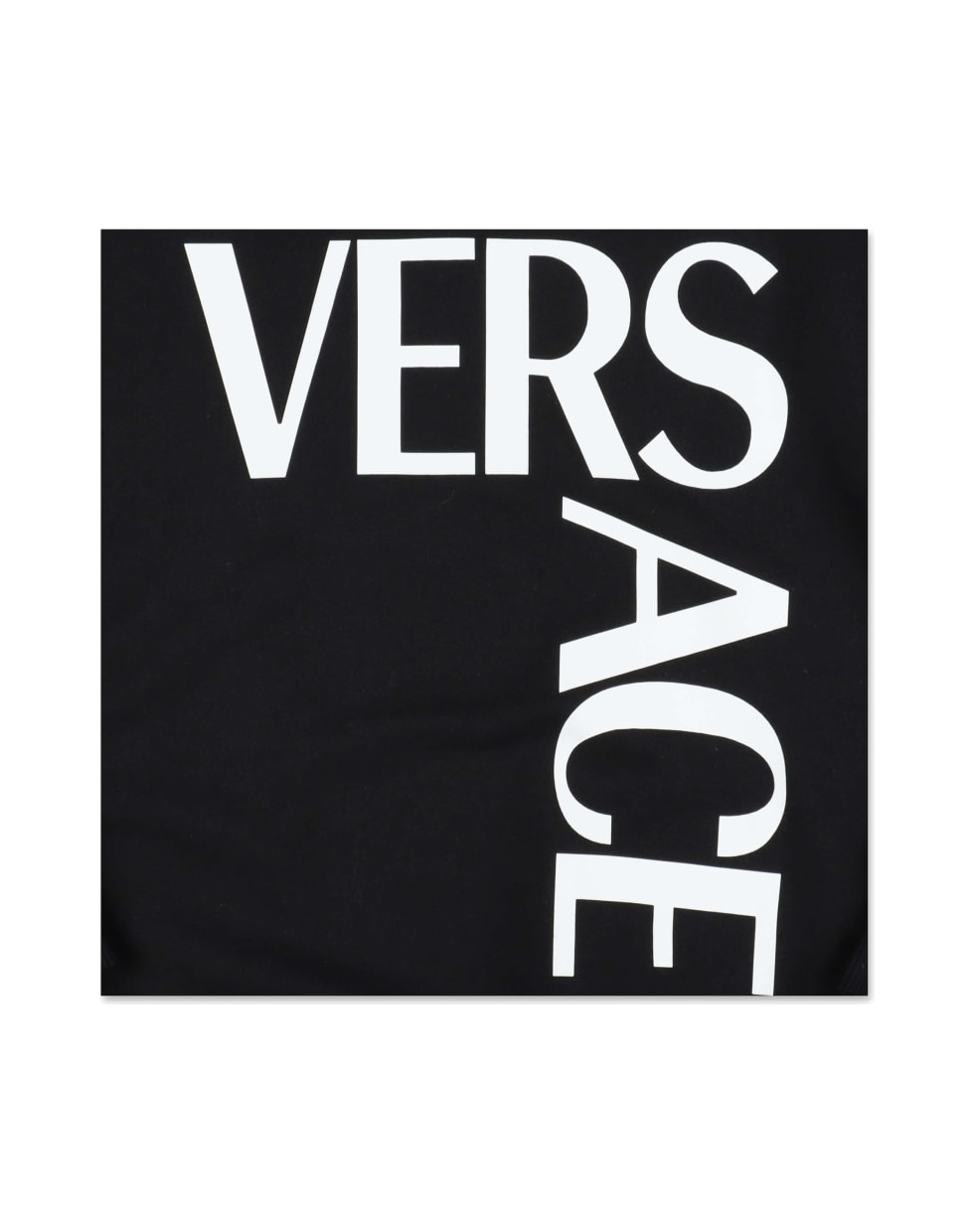 Versace Young Versace Felpa Nera In Cotone - Nero