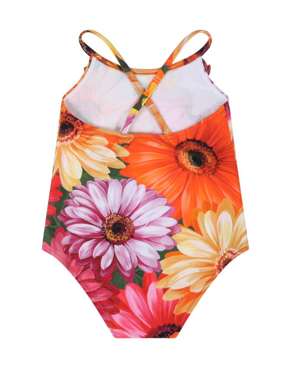 Dolce & Gabbana Multicolor Swimsuit For Baby Girl With Logo - Multicolor