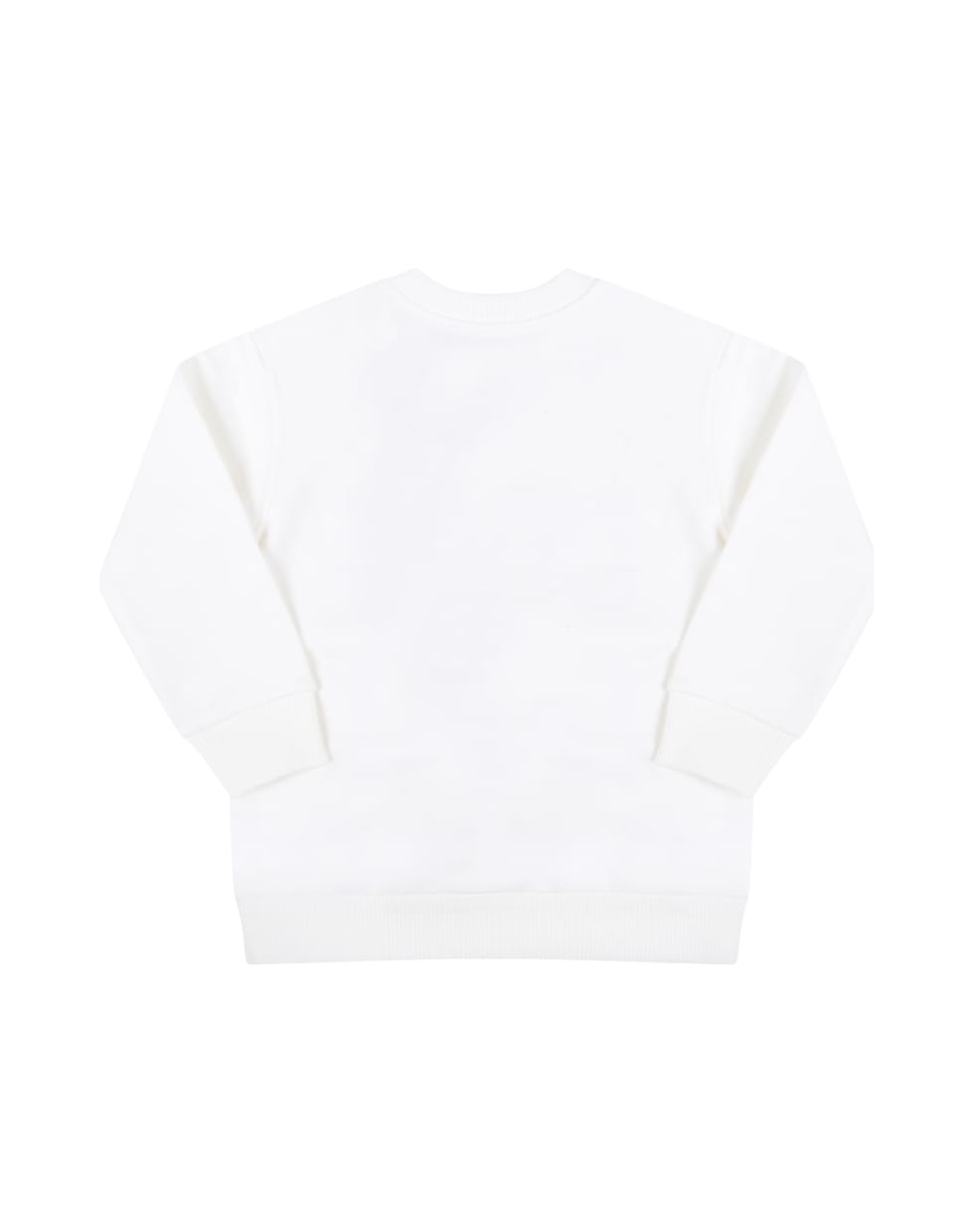 Dolce & Gabbana White Sweatshirt For Baby Girl With Logo - White