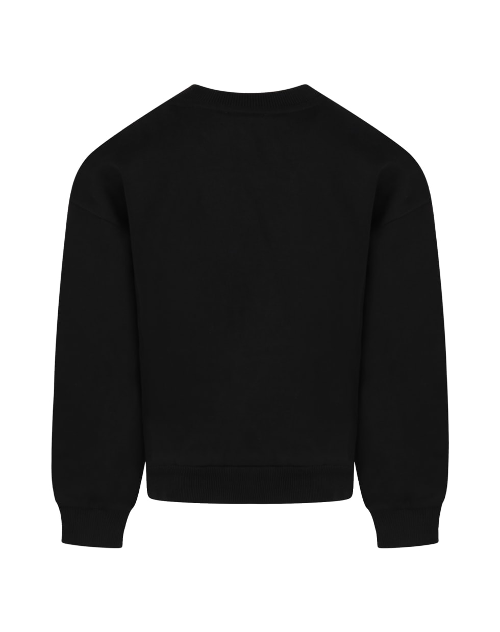 Dolce & Gabbana Black Sweatshirt For Girl With Logo - Nero