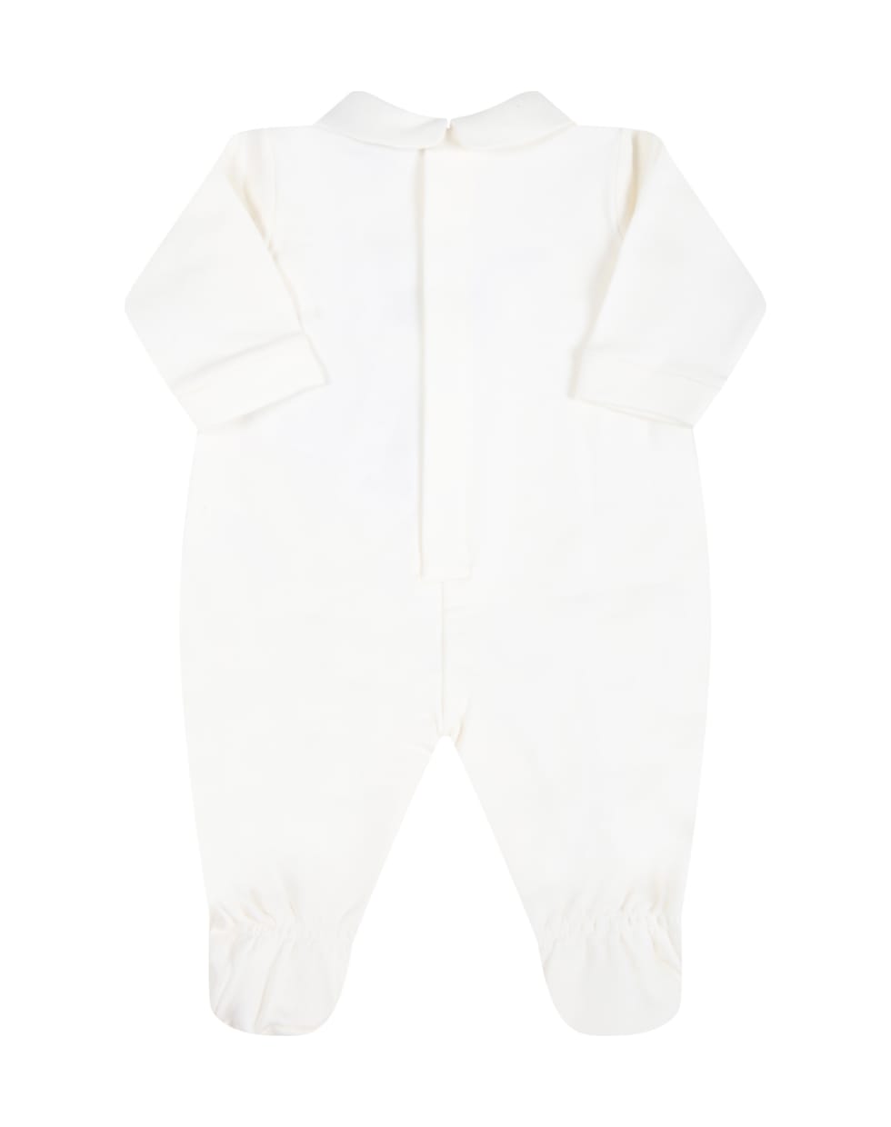 Armani Collezioni White Babygrow For Baby Boy With Eagle - White