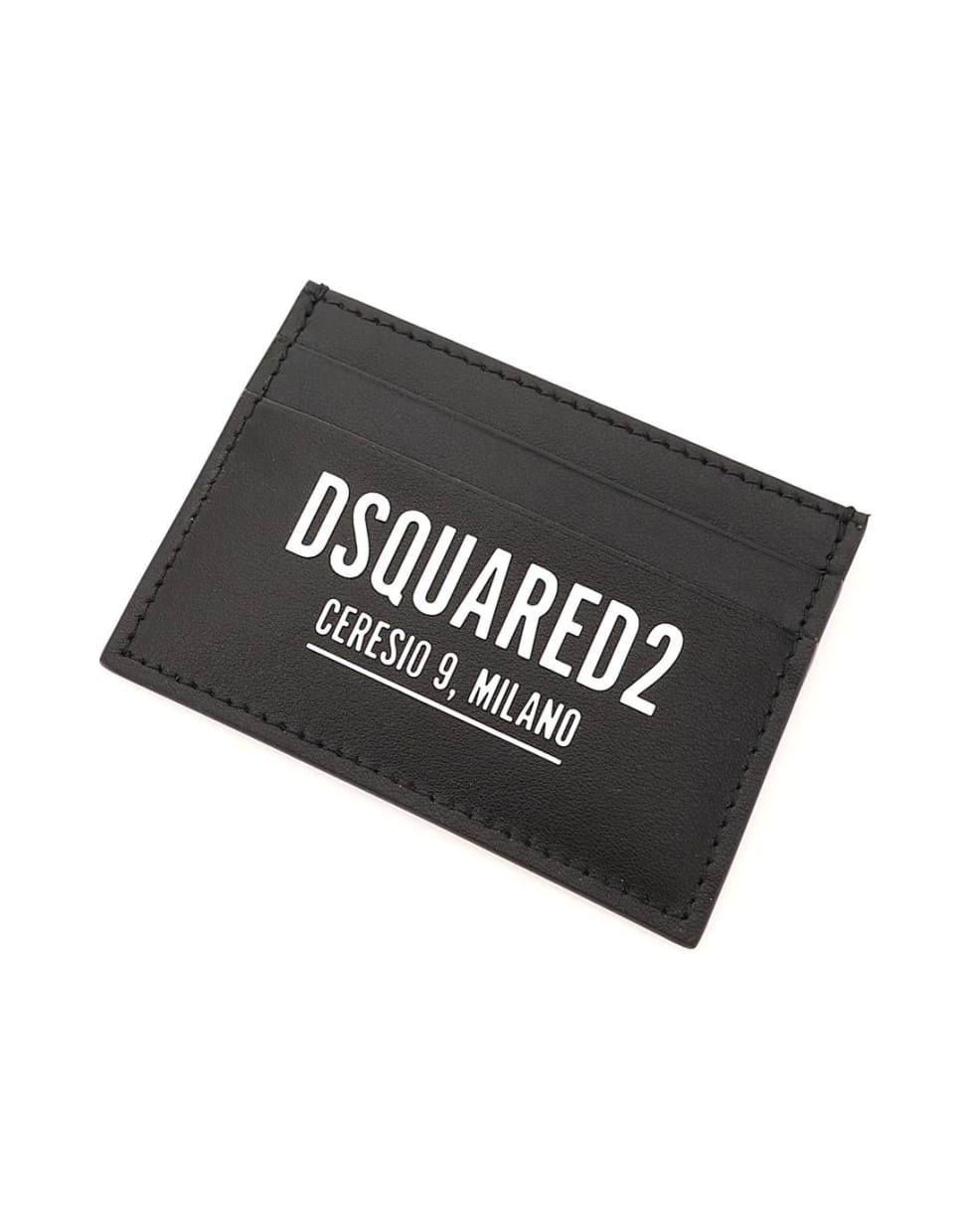 Dsquared2 'ceresio 9' Leather Cardholder - BLACK (Black)
